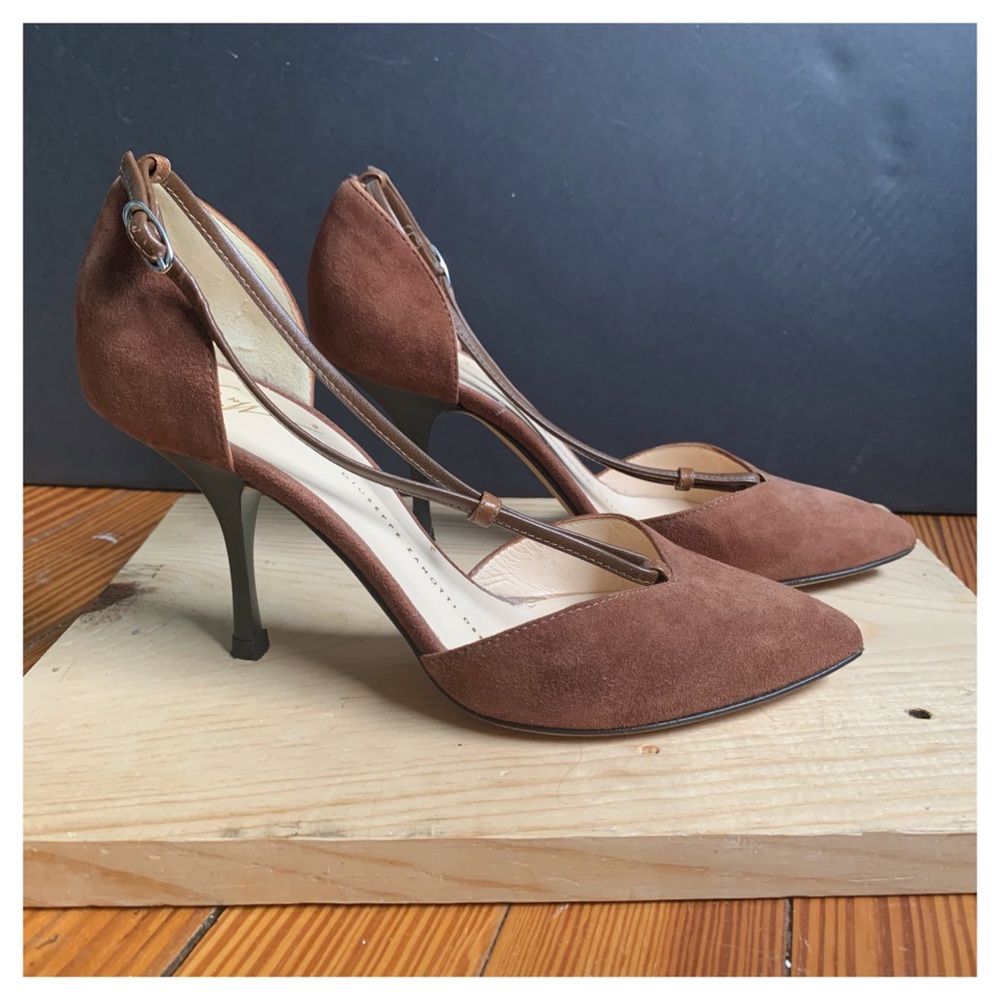 Giuseppe Zanotti Tan Suede Heels